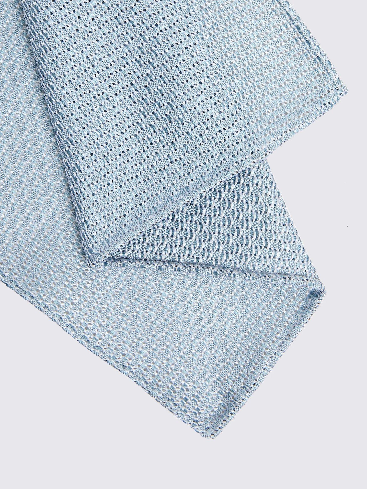 Moss Italian silk grenadine pocket square (British brand)
