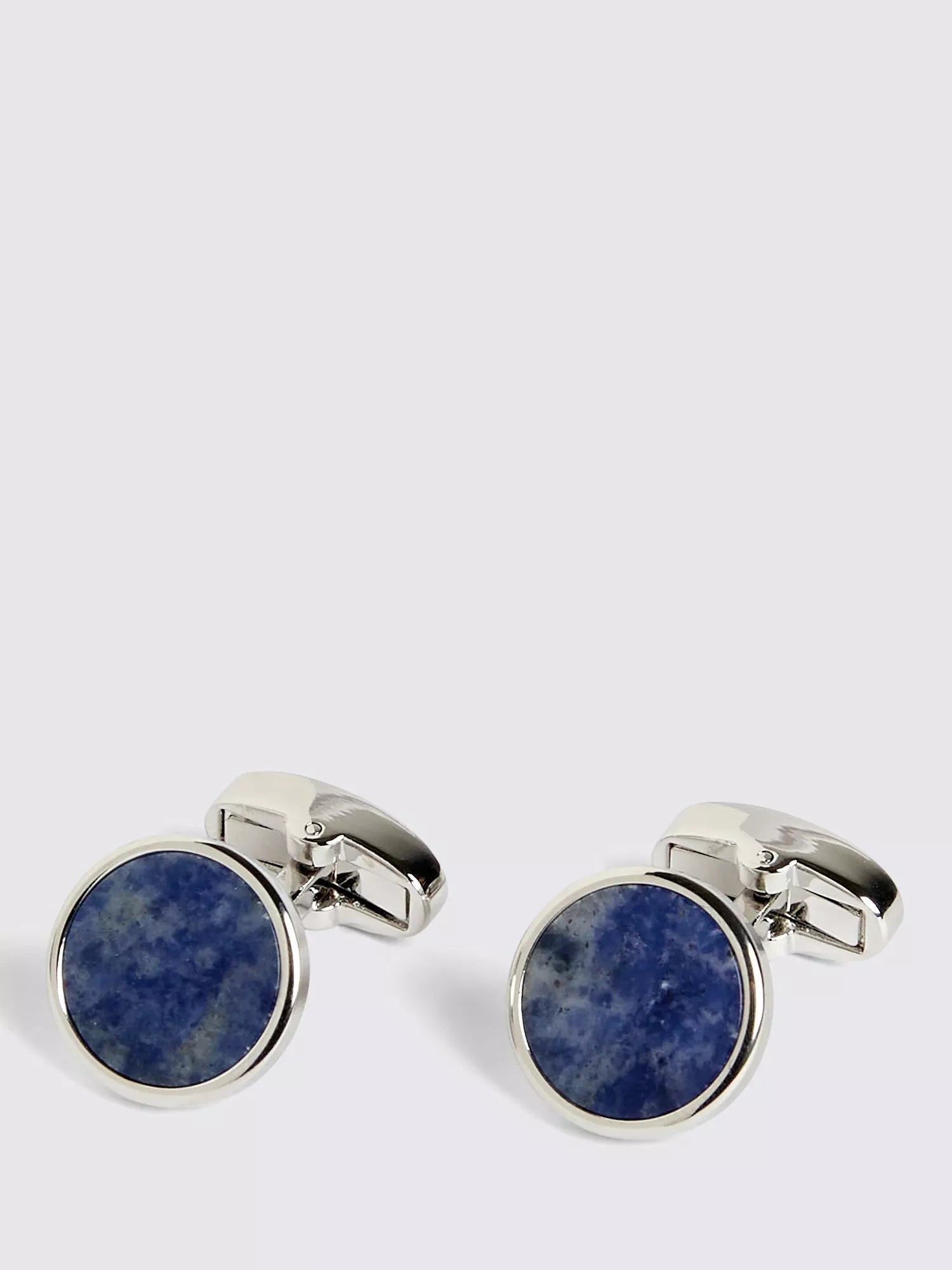 Moss Gemstone Round Cufflinks
