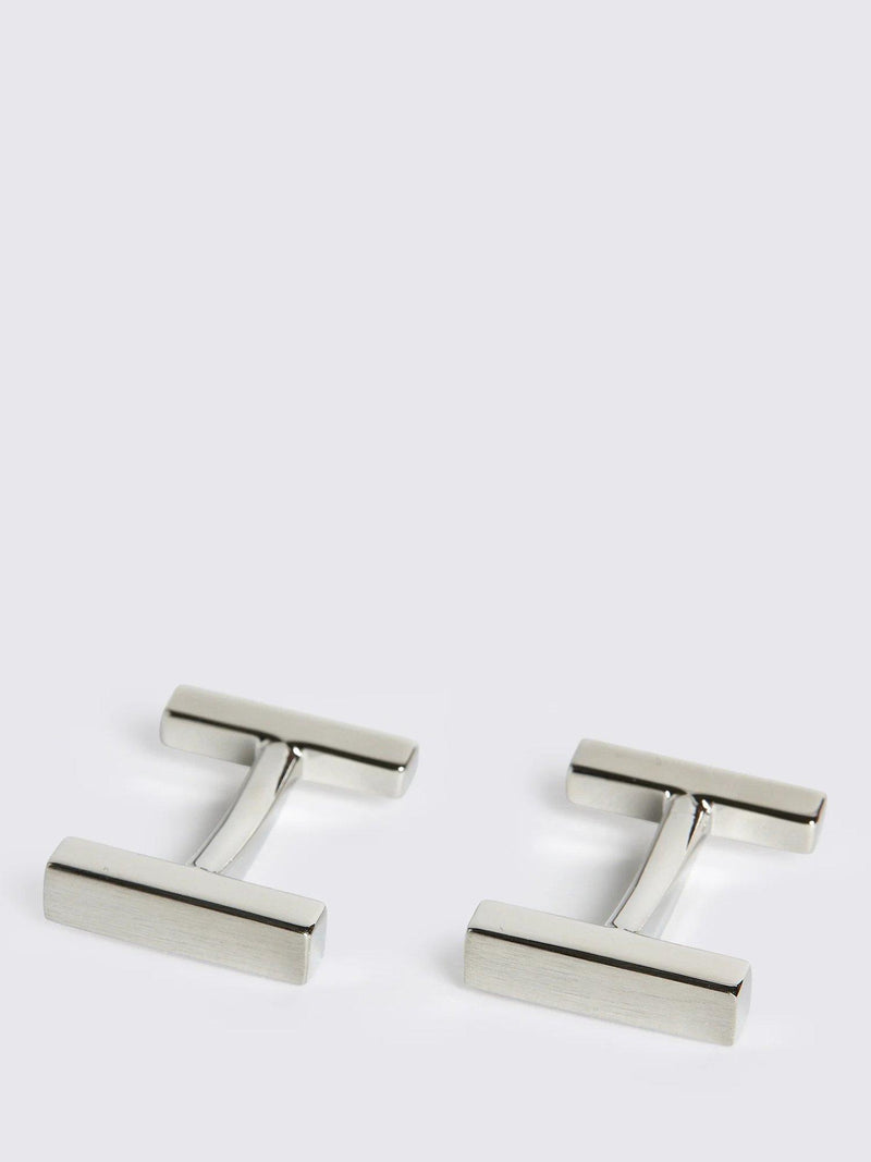 Moss Bar Cufflinks brushed finish brass cufflinks, UK version
