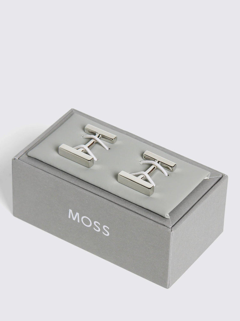 Moss Bar Cufflinks brushed finish brass cufflinks, UK version