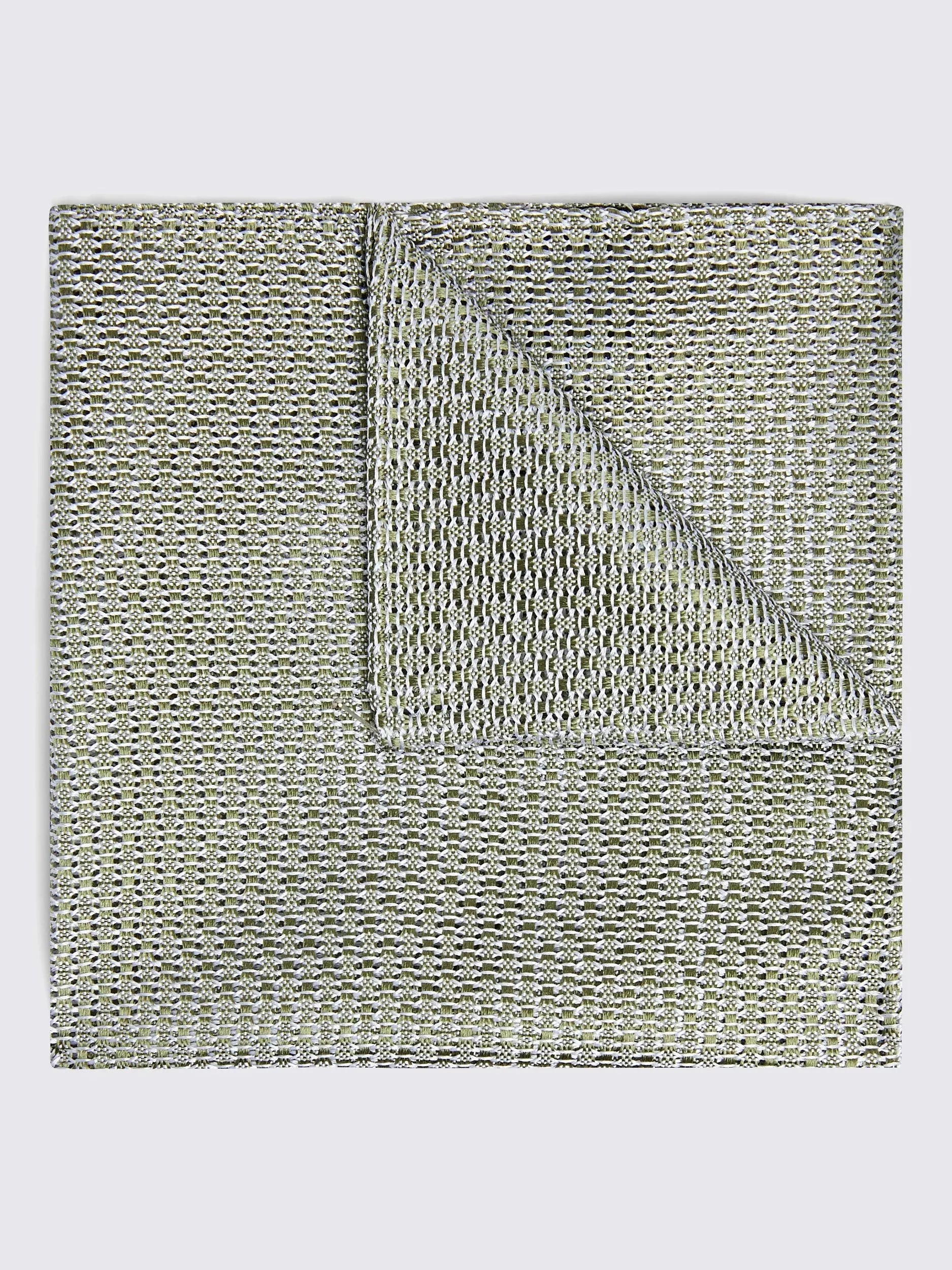 Moss Italian silk grenadine pocket square (British brand)