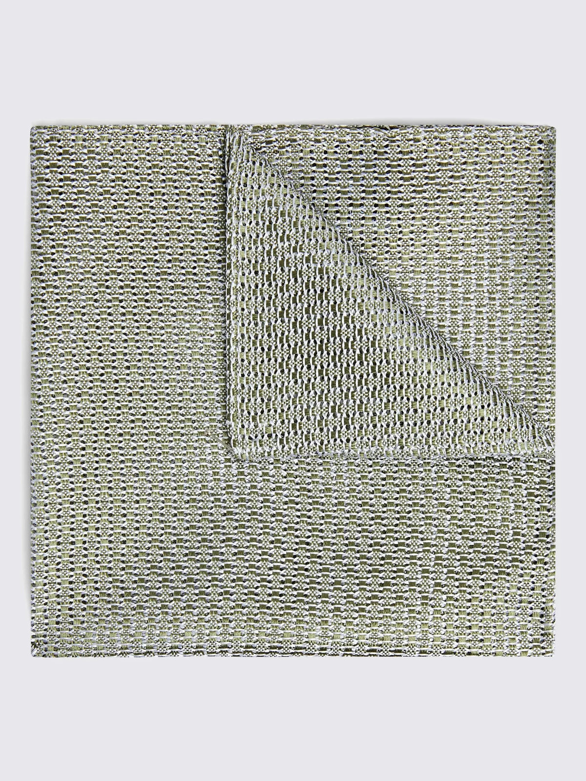 Moss Italian silk grenadine pocket square (British brand)