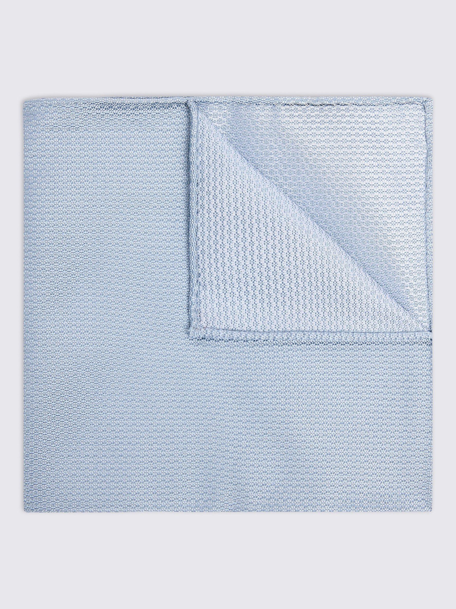 Moss silk semi-plain pocket square for formal wear, imported from the UK