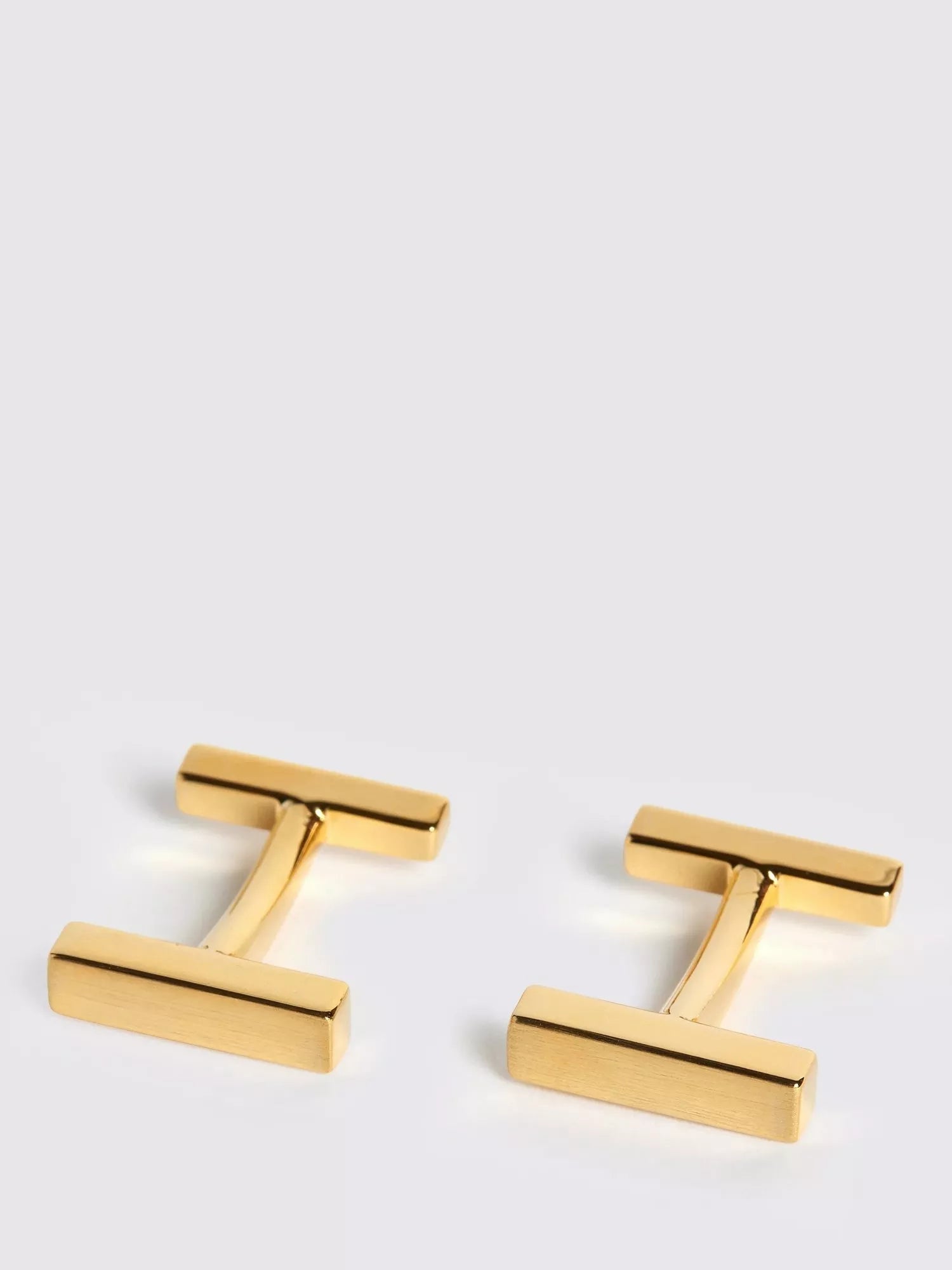 Moss Bar Cufflinks brushed finish brass cufflinks, UK version