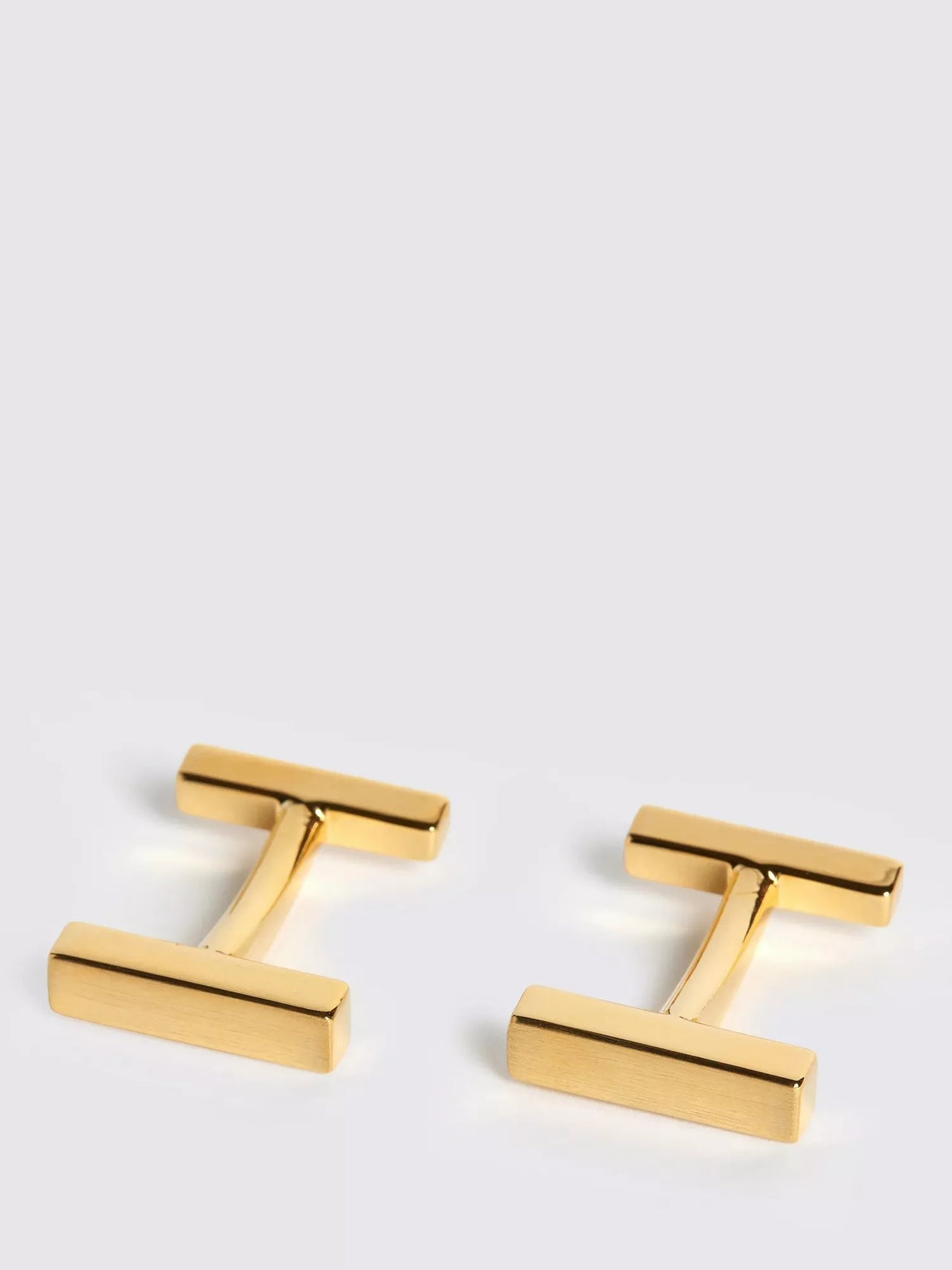 Moss Bar Cufflinks brushed finish brass cufflinks, UK version