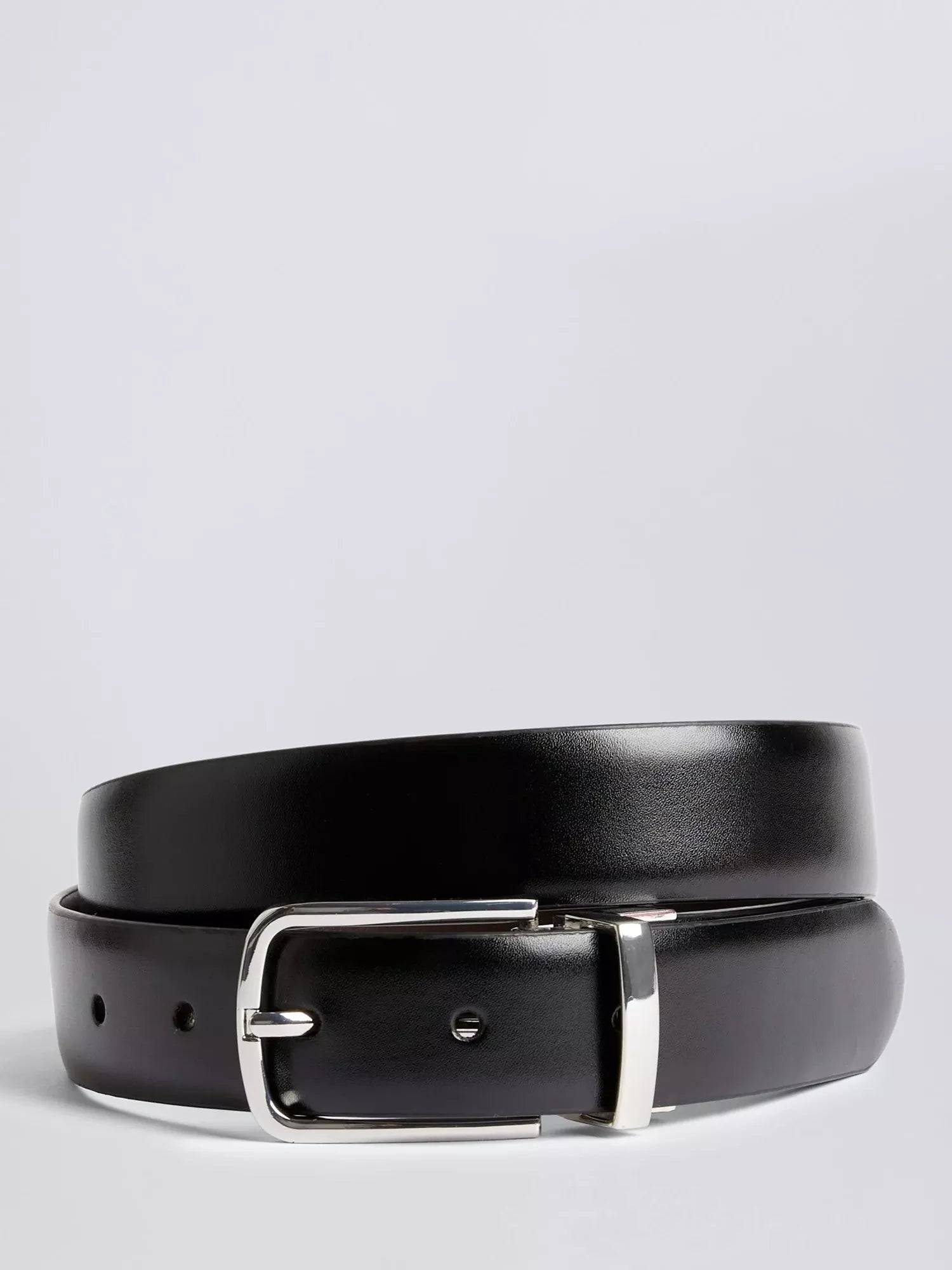Moss reversible leather belt with two tones, imported from the UK