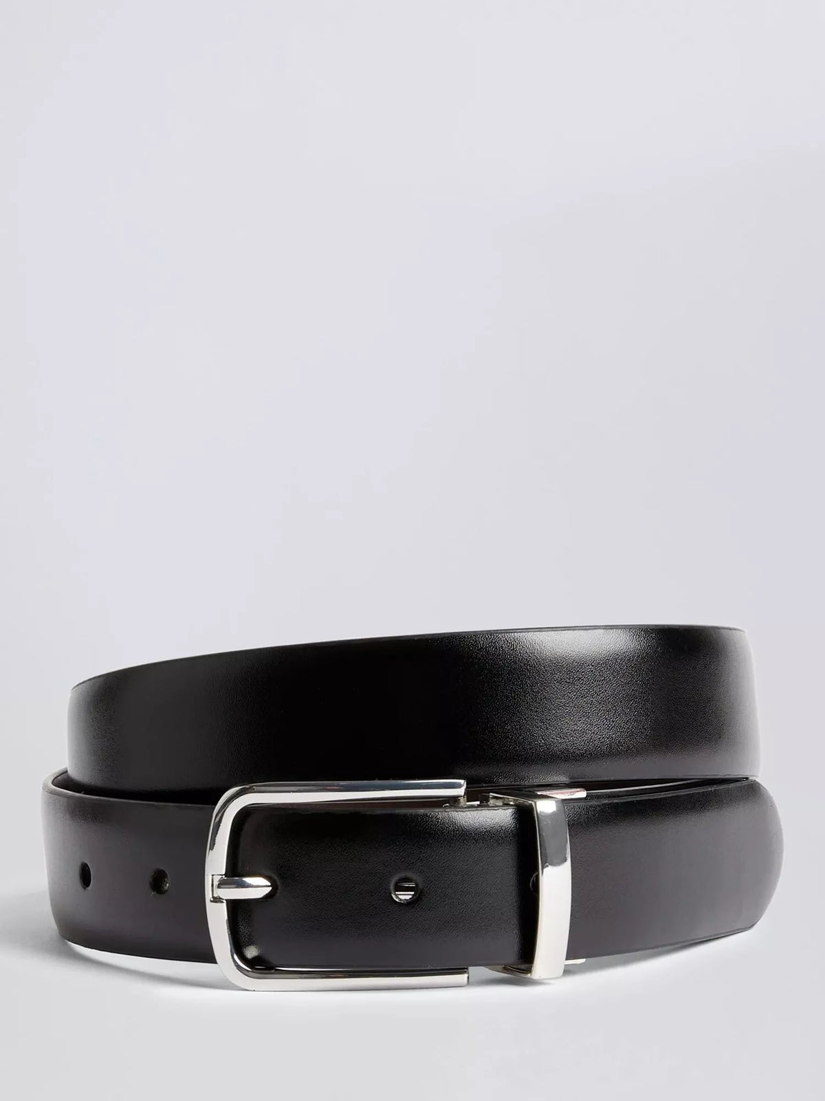 Moss reversible leather belt with two tones, imported from the UK