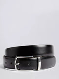 Moss reversible leather belt with two tones, imported from the UK
