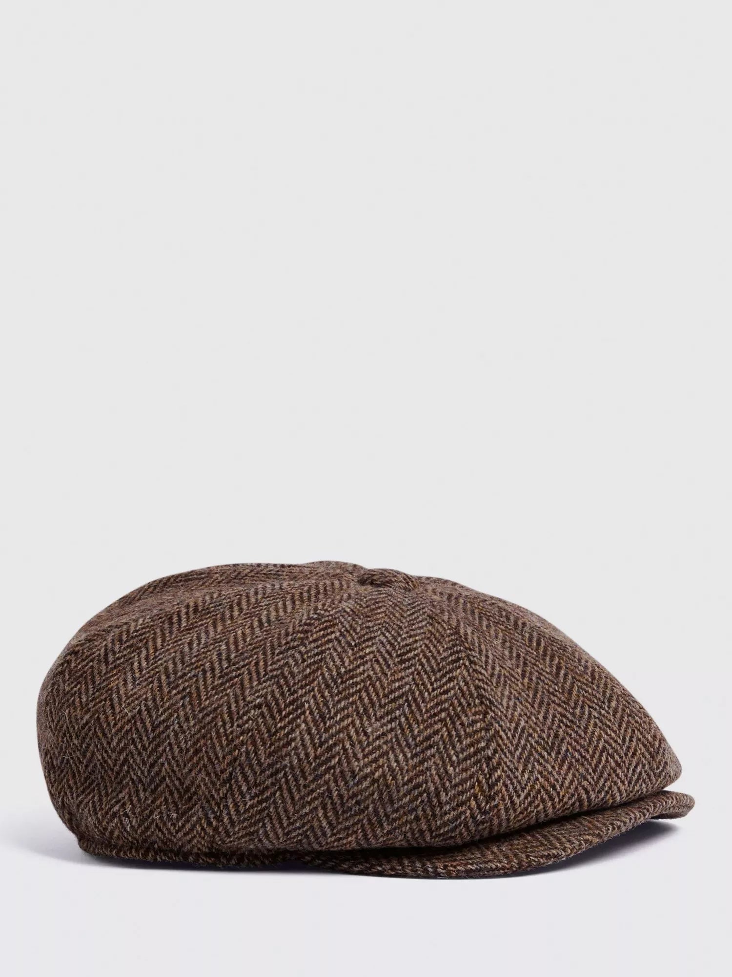 Moss Harris Tweed baker boy hat herringbone, imported from the UK