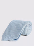 Moss Italian Silk Grenadine Tie, Sky, One Size