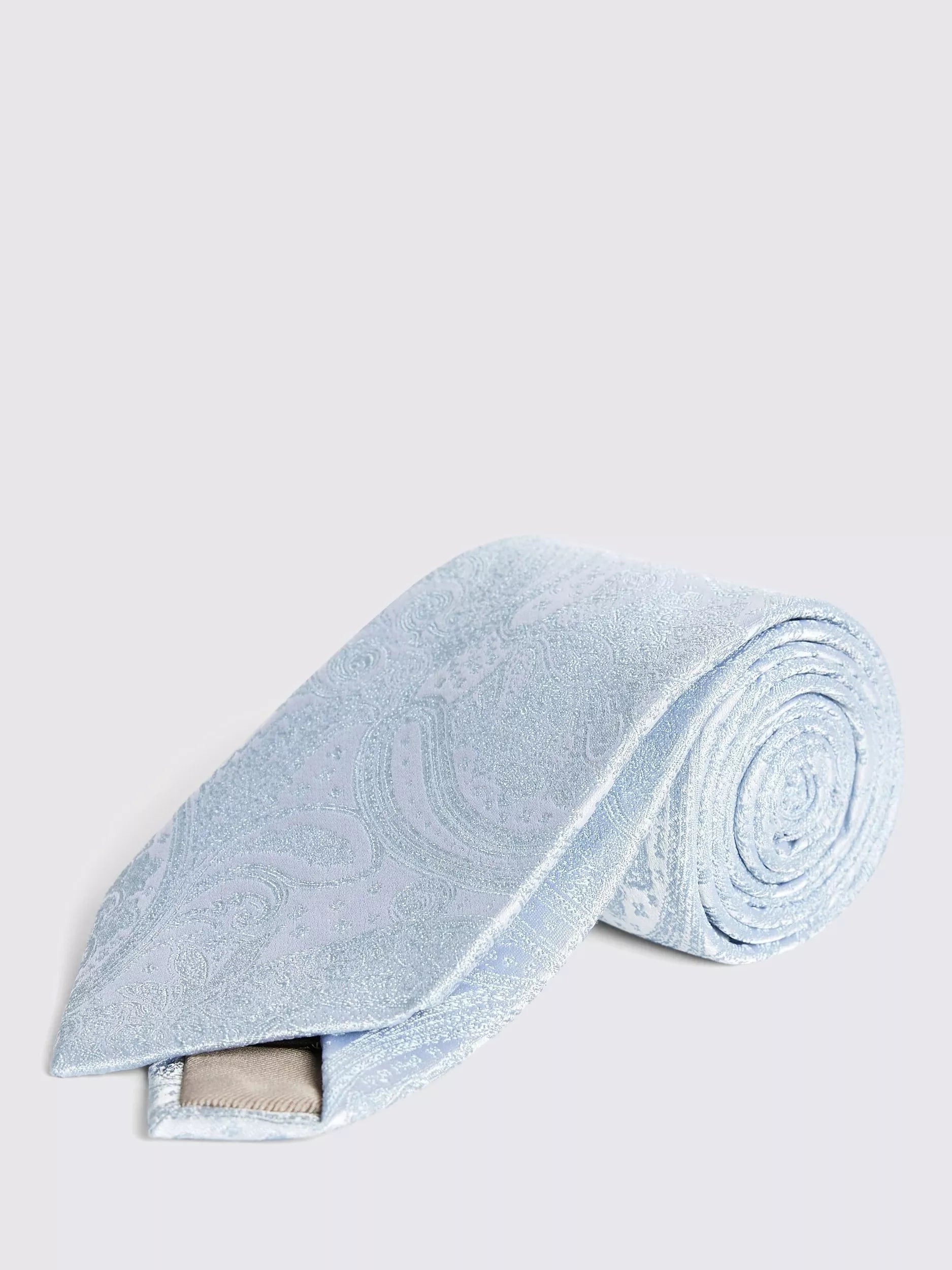 Moss paisley silk tie for weddings - British product