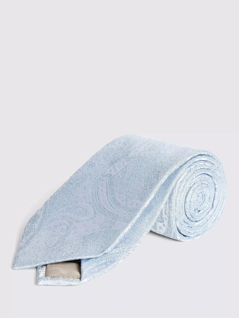Moss paisley silk tie for weddings - British product