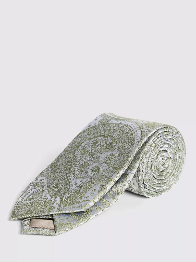 Moss Wedding Paisley Silk Tie