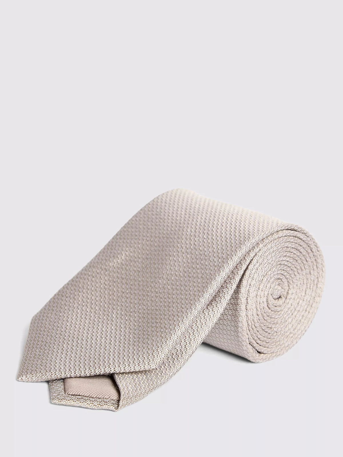 Moss 100% silk semi plain tie with subtle texture, UK version