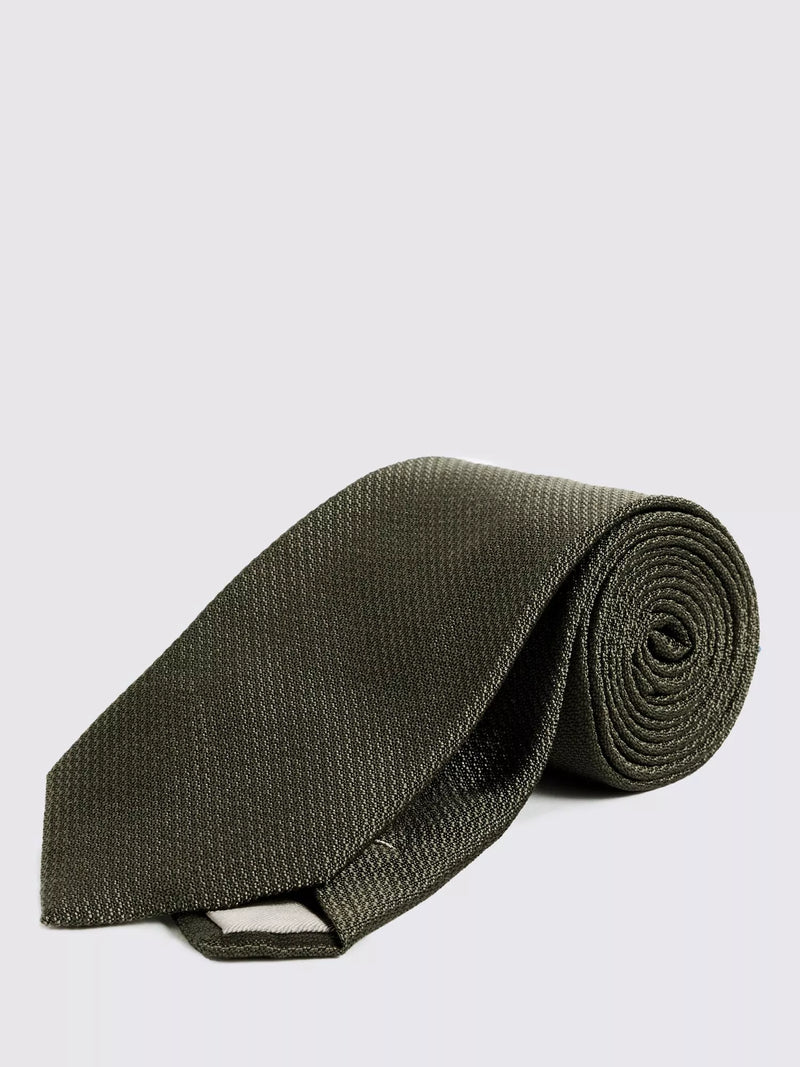 Moss Silk Semi Plain Tie