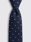 Moss men's silk blend polka dot tie - British product
