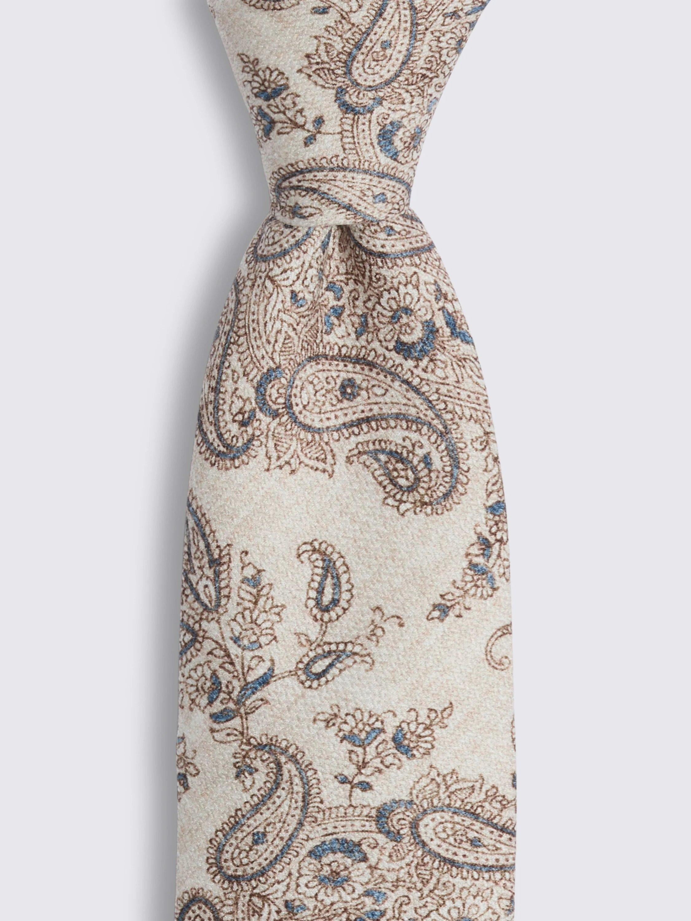 Moss Italian silk paisley tie - British product