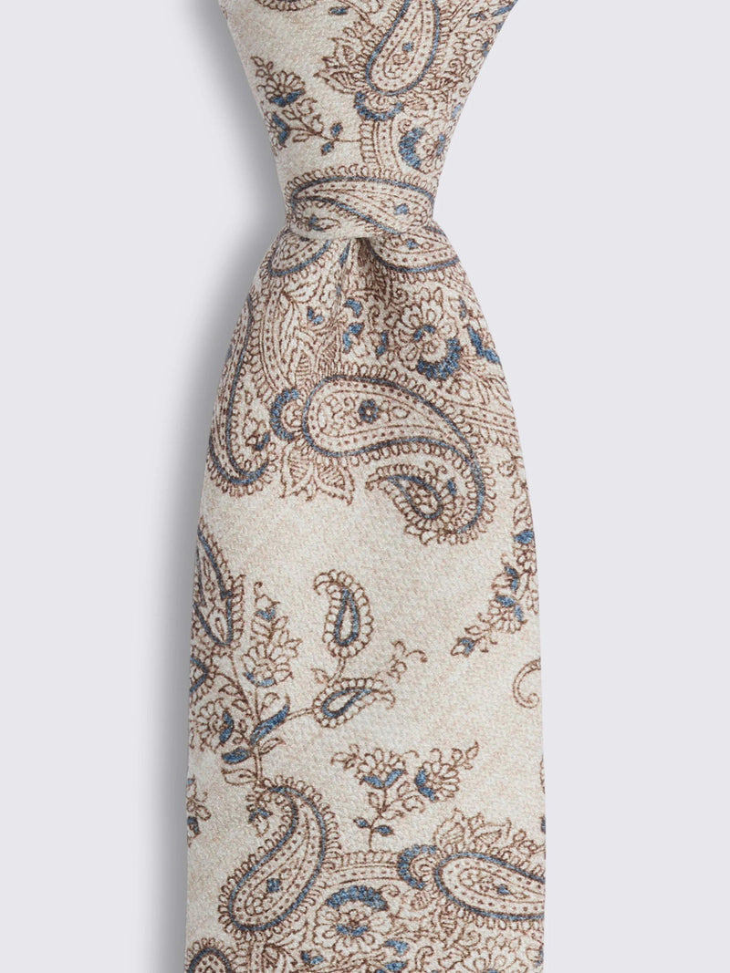 Moss Italian silk paisley tie - British product