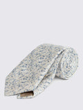 Moss Italian silk ditsy floral tie - British product