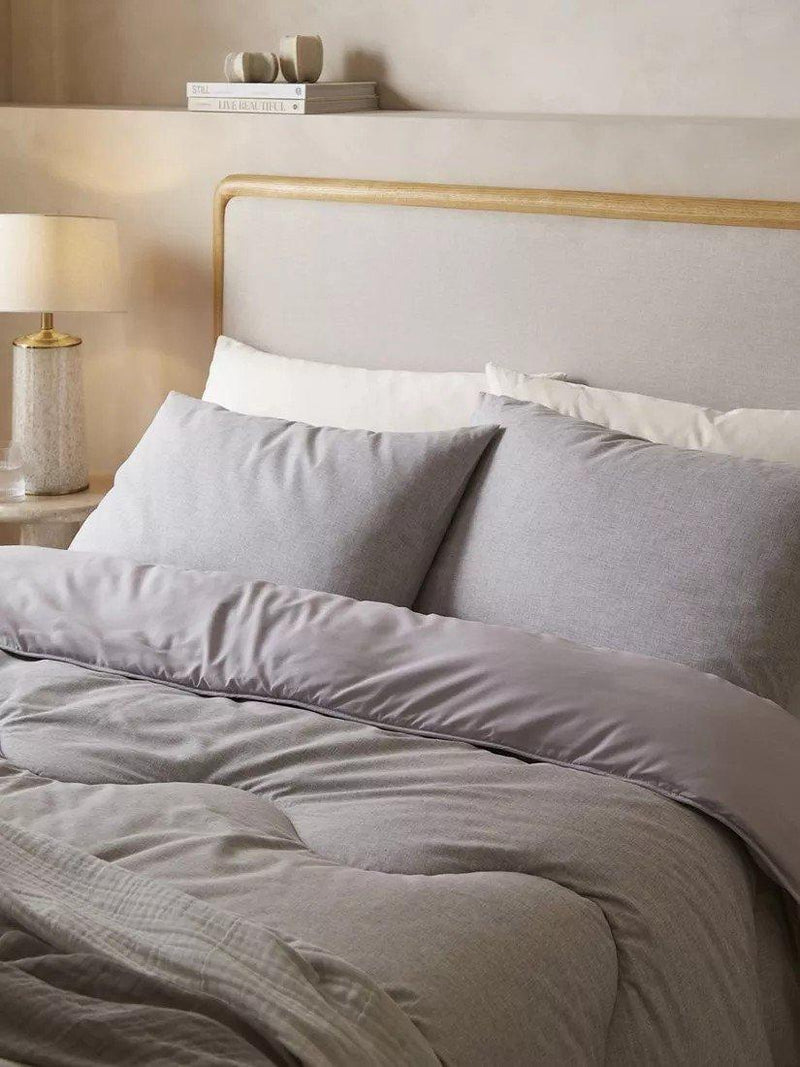 Night Lark coverless duvet 10.5 tog stone grey, imported from the UK