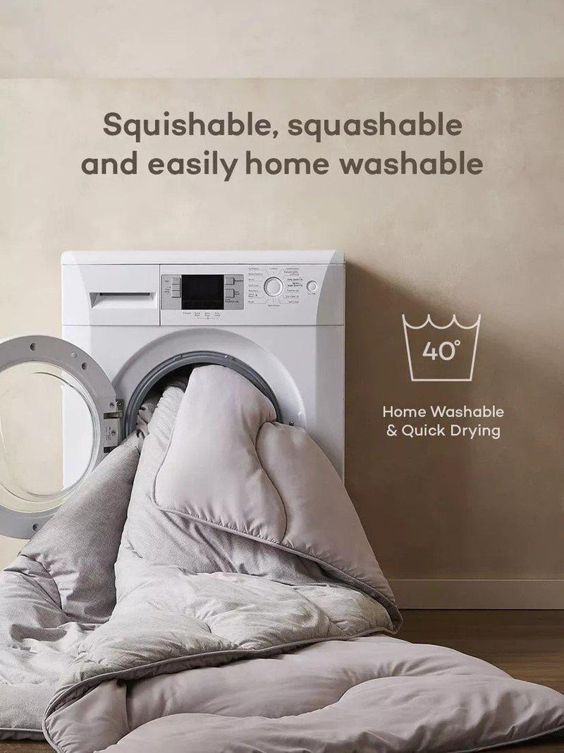 Night Lark coverless duvet 10.5 tog stone grey, imported from the UK