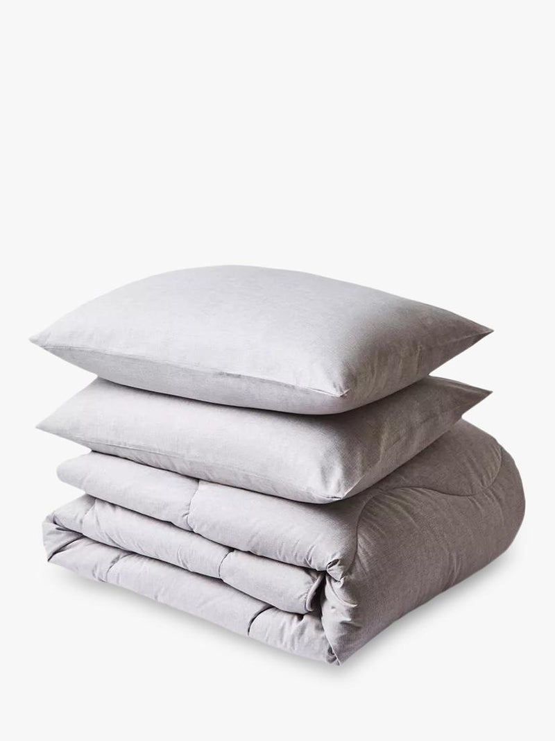 Night Lark coverless duvet 10.5 tog stone grey, imported from the UK