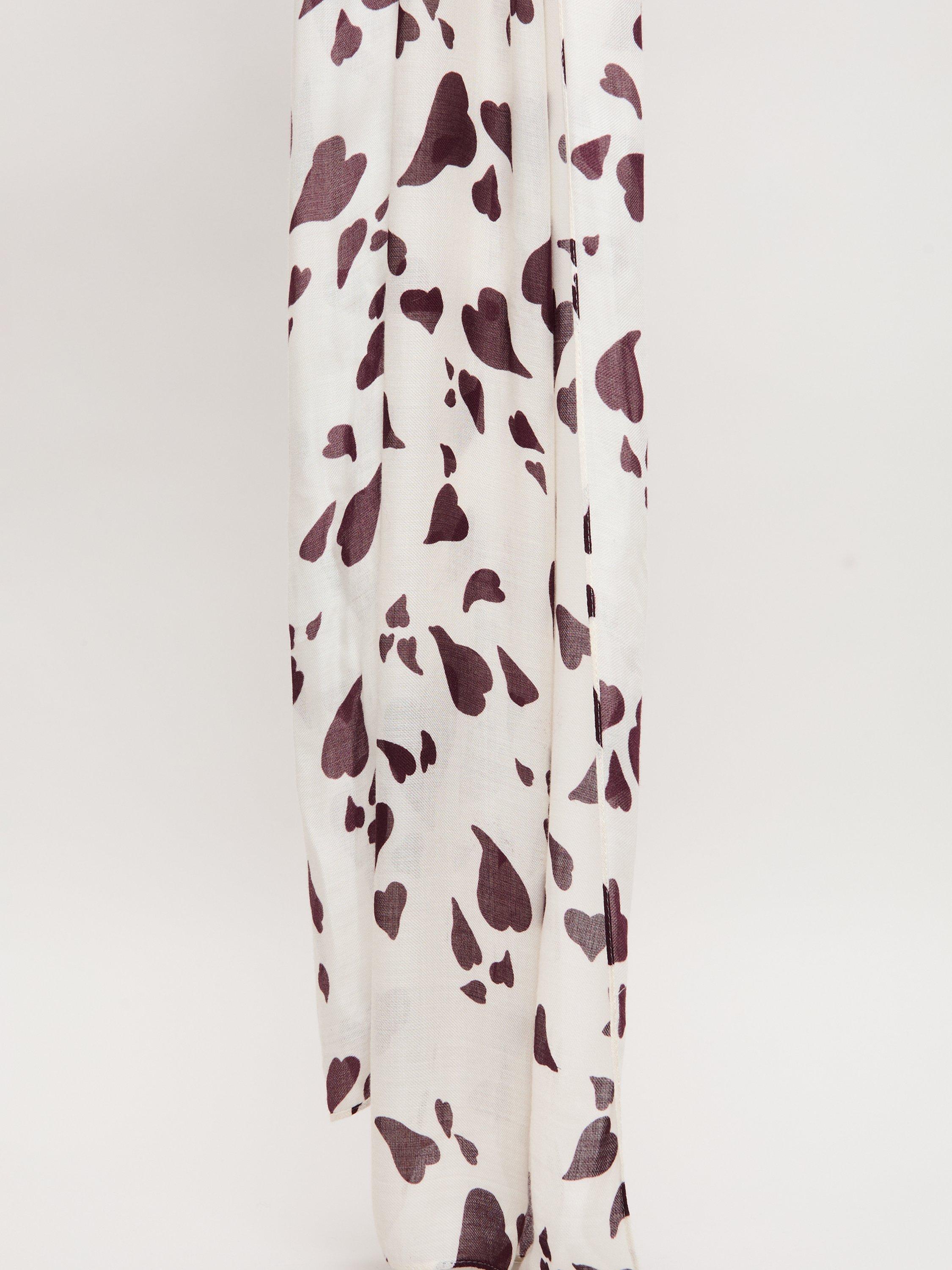Phase Eight heart print scarf cream, imported from the UK