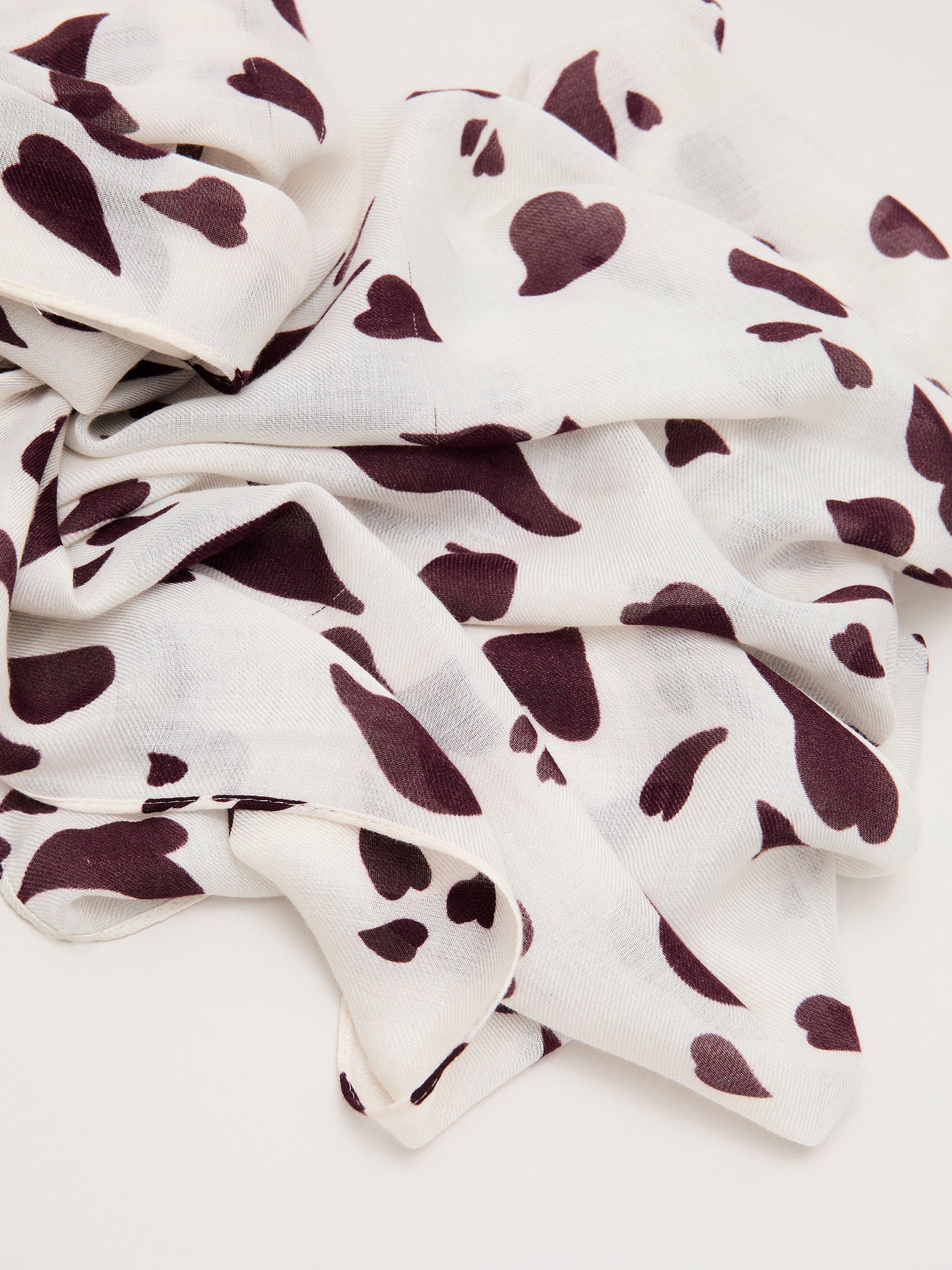 Phase Eight heart print scarf cream, imported from the UK