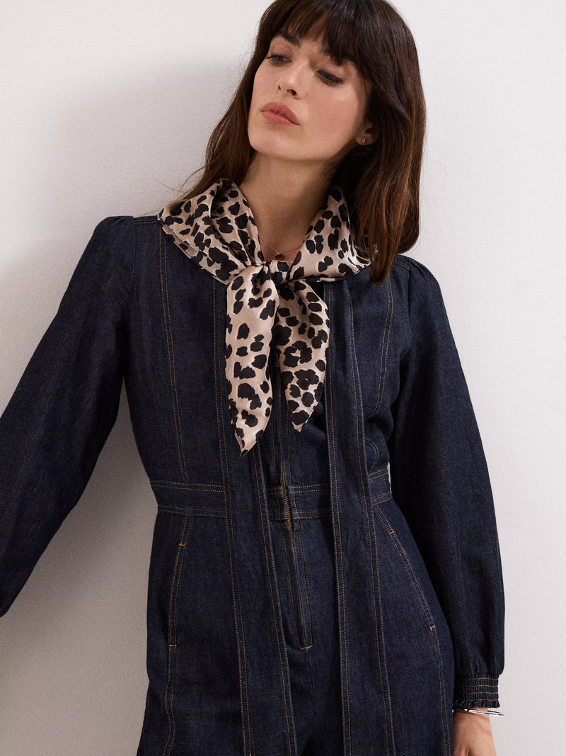 Phase Eight leopard print square scarf 70x70cm, UK version
