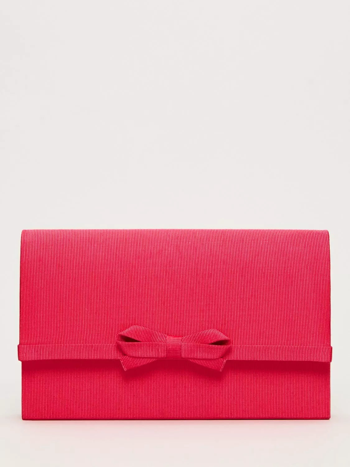 Phase Eight pink grosgrain bow clutch bag, UK version