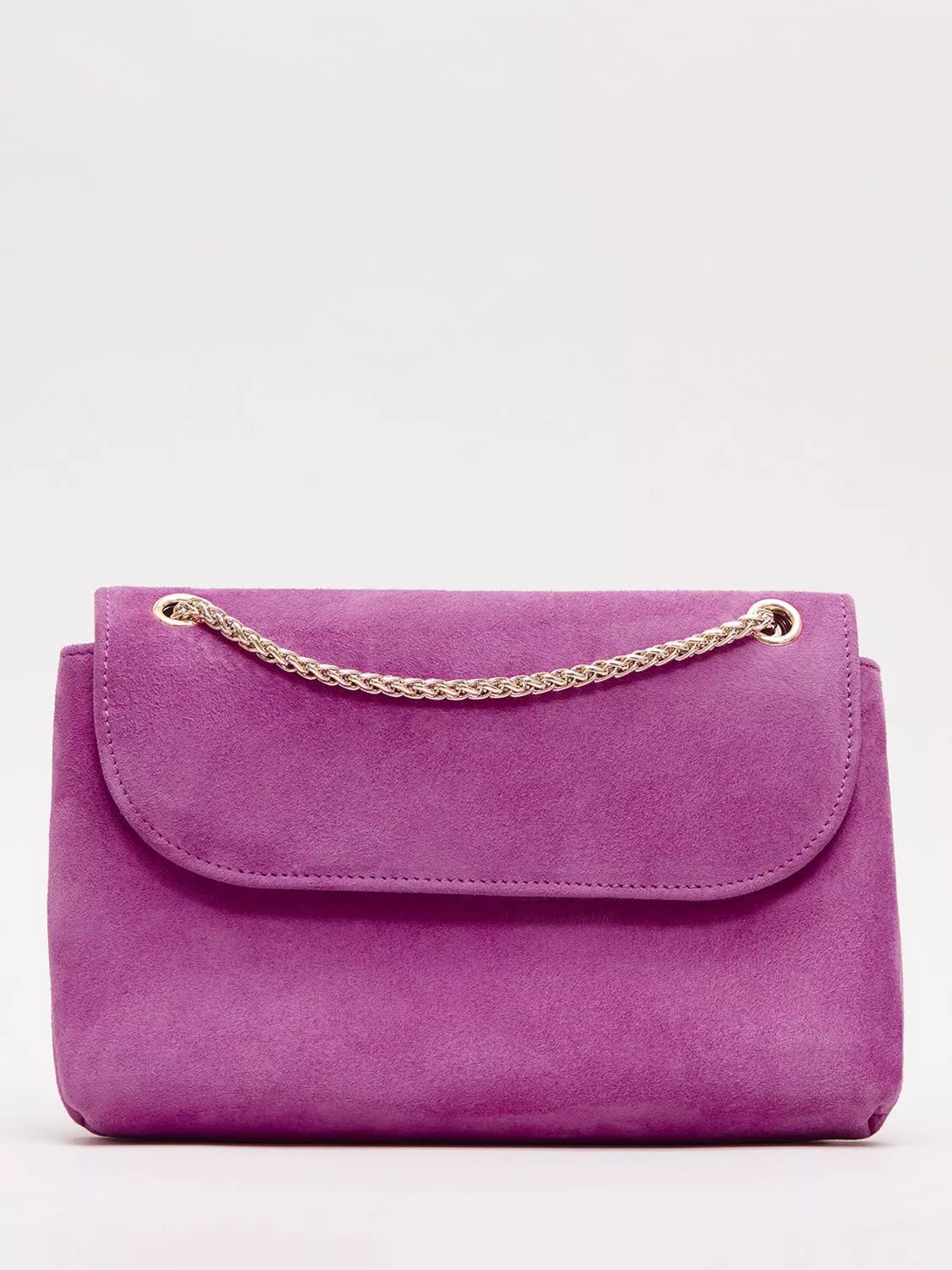 Phase Eight suede clutch bag with chain strap (British brand)
