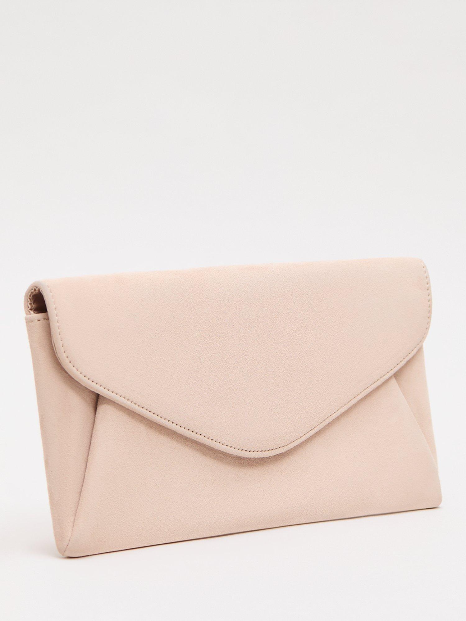 Phase Eight suede clutch bag with chain strap - British product