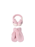 Lindex kids ear muffs and mittens set dusty pink (British brand)