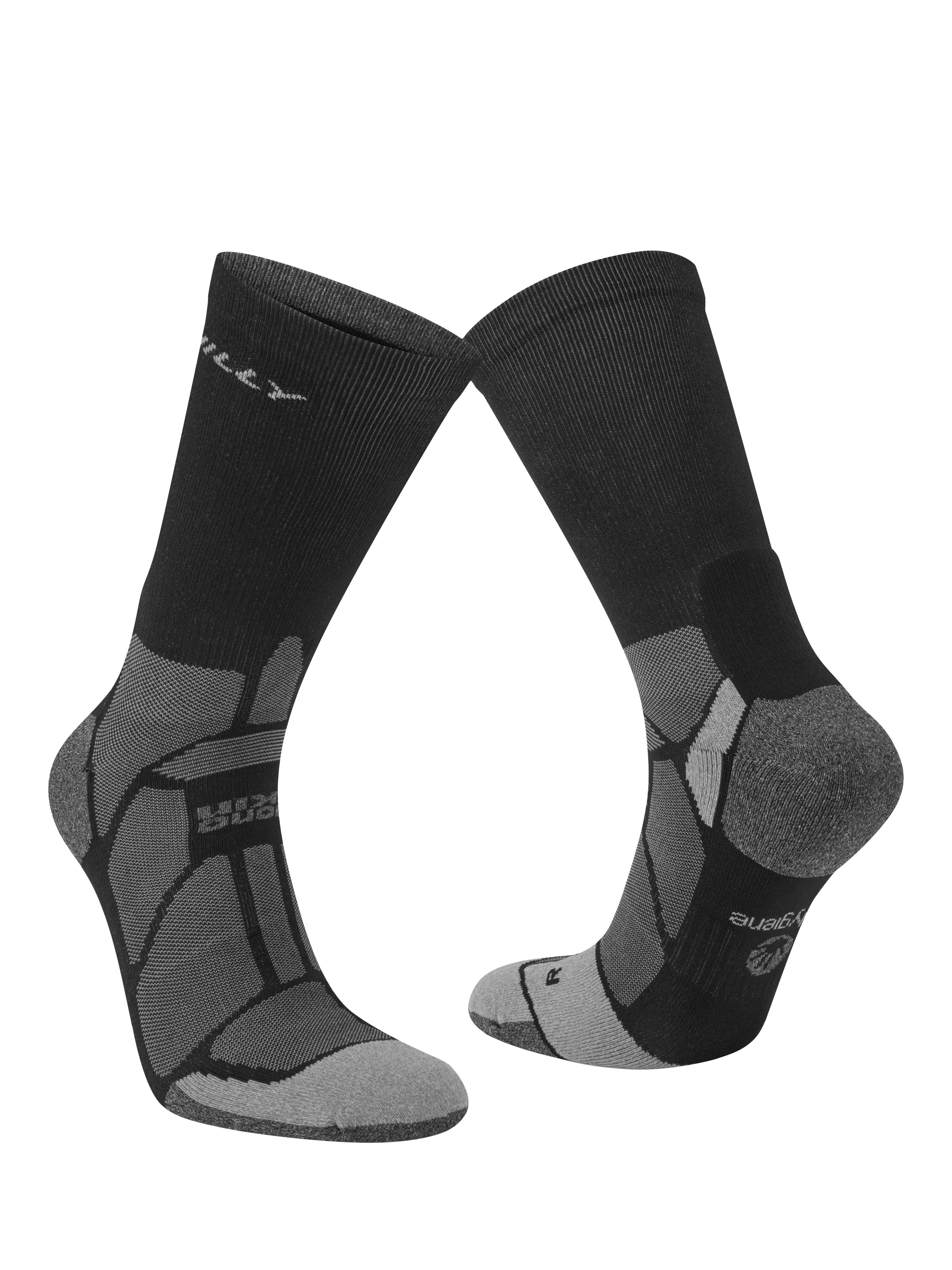 Hilly Marathon Fresh crew running socks black, imported from the UK