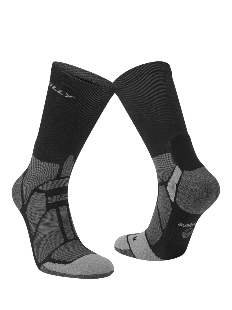 Hilly Marathon Fresh crew running socks black, imported from the UK