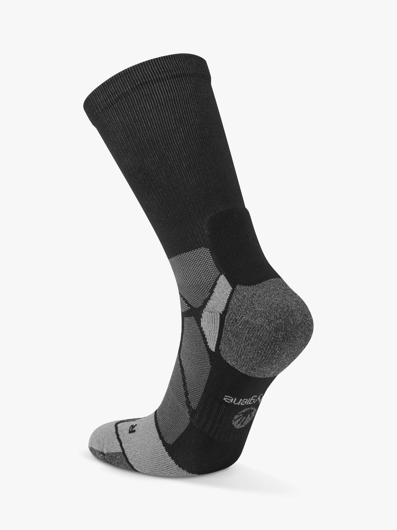 Hilly Marathon Fresh crew running socks black, imported from the UK