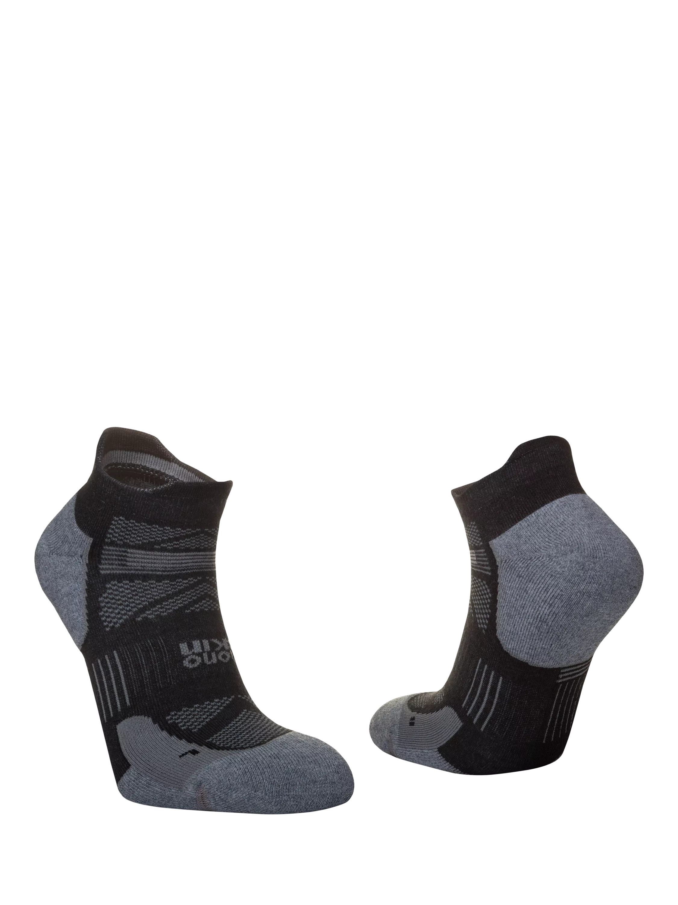 Hilly Supreme Socklet running socks black grey (British brand)