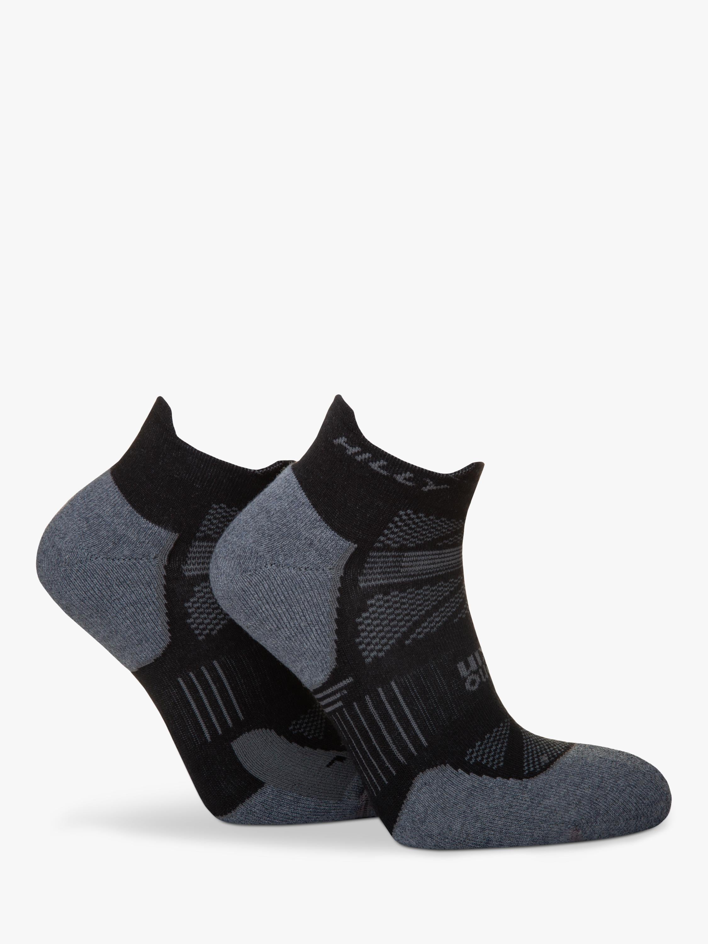 Hilly Supreme Socklet running socks black grey (British brand)
