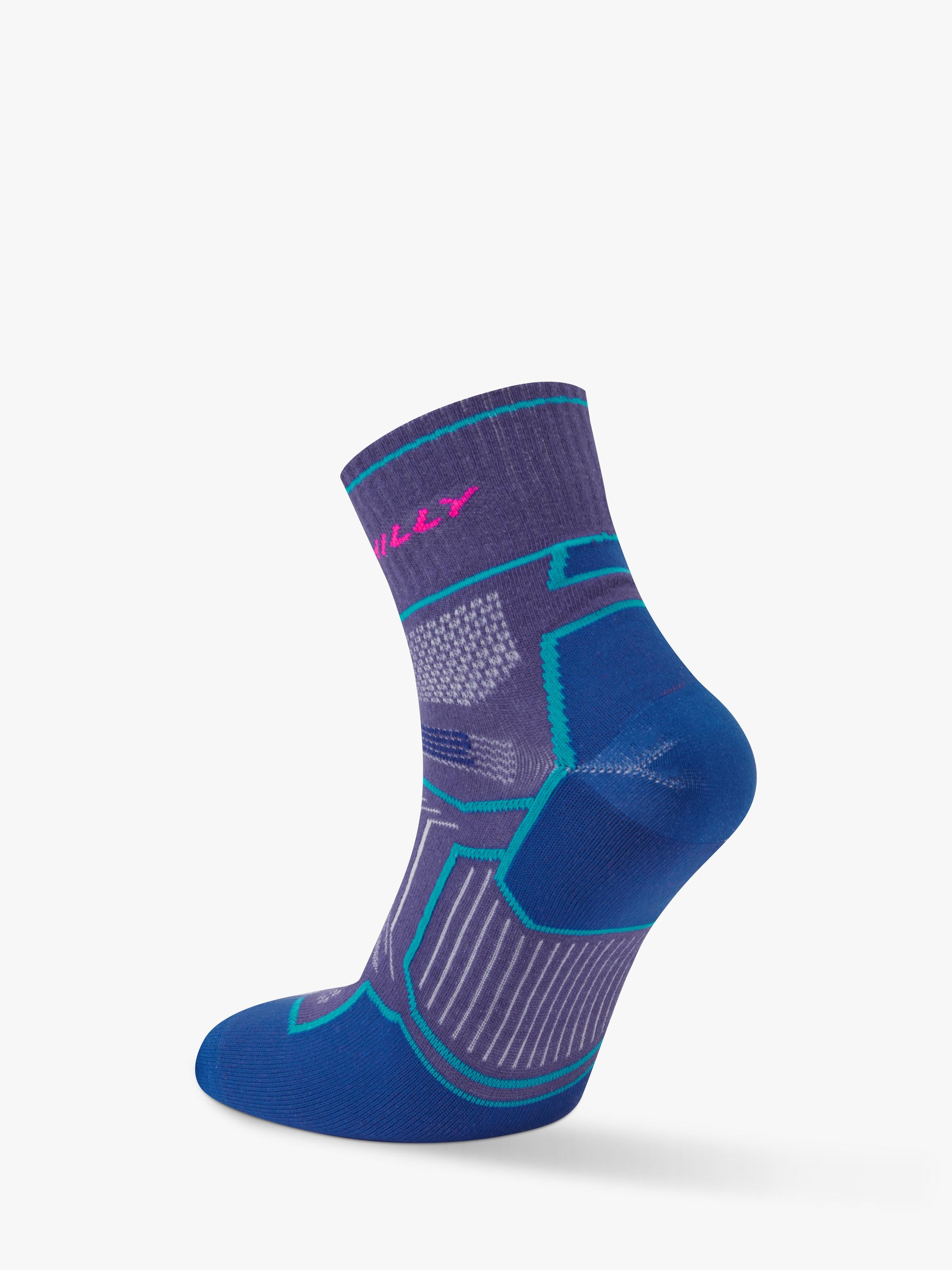 Hilly Twin Skin running socks in grey/blue color - British product