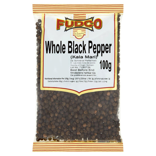 Fudco Whole Black Pepper 100g Herbs spices & seasoning Sainsburys   