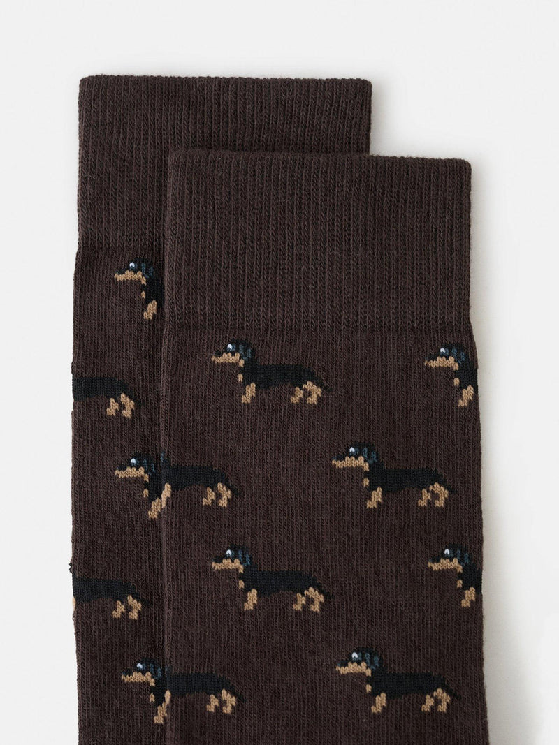 Mango dog socks cotton blend ankle (British brand)