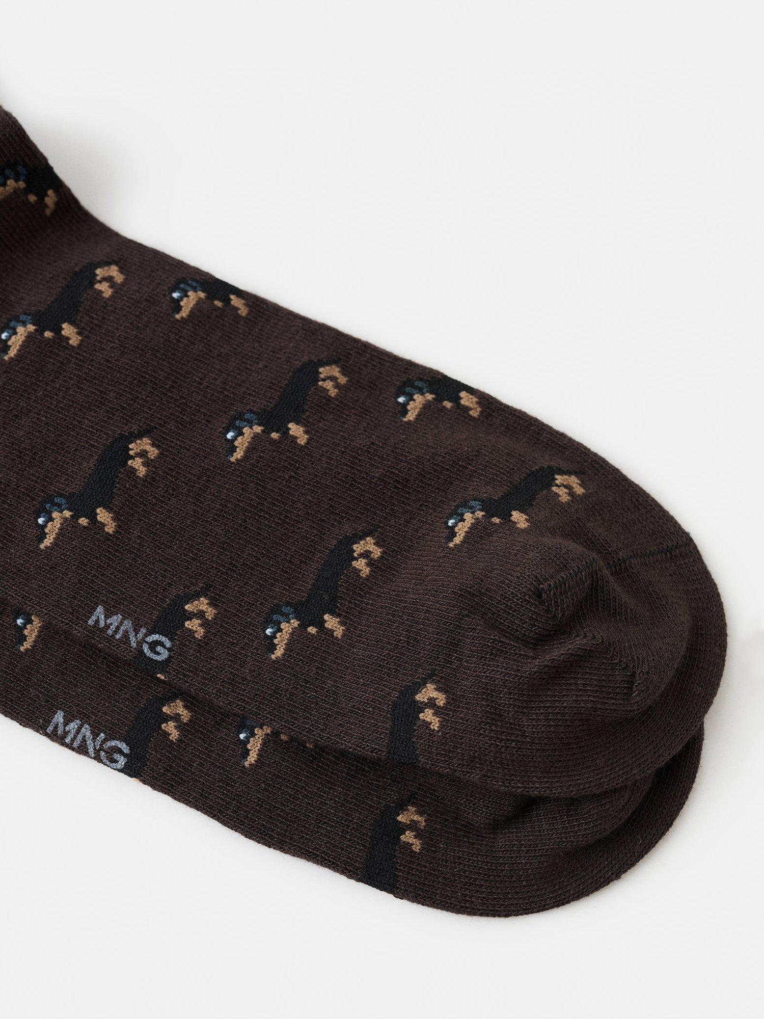 Mango dog socks cotton blend ankle (British brand)