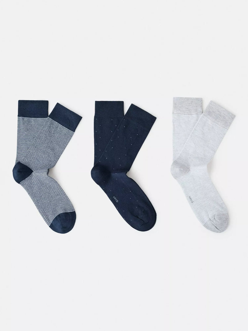 Mango Trira cotton blend ankle socks pack of 3, UK version