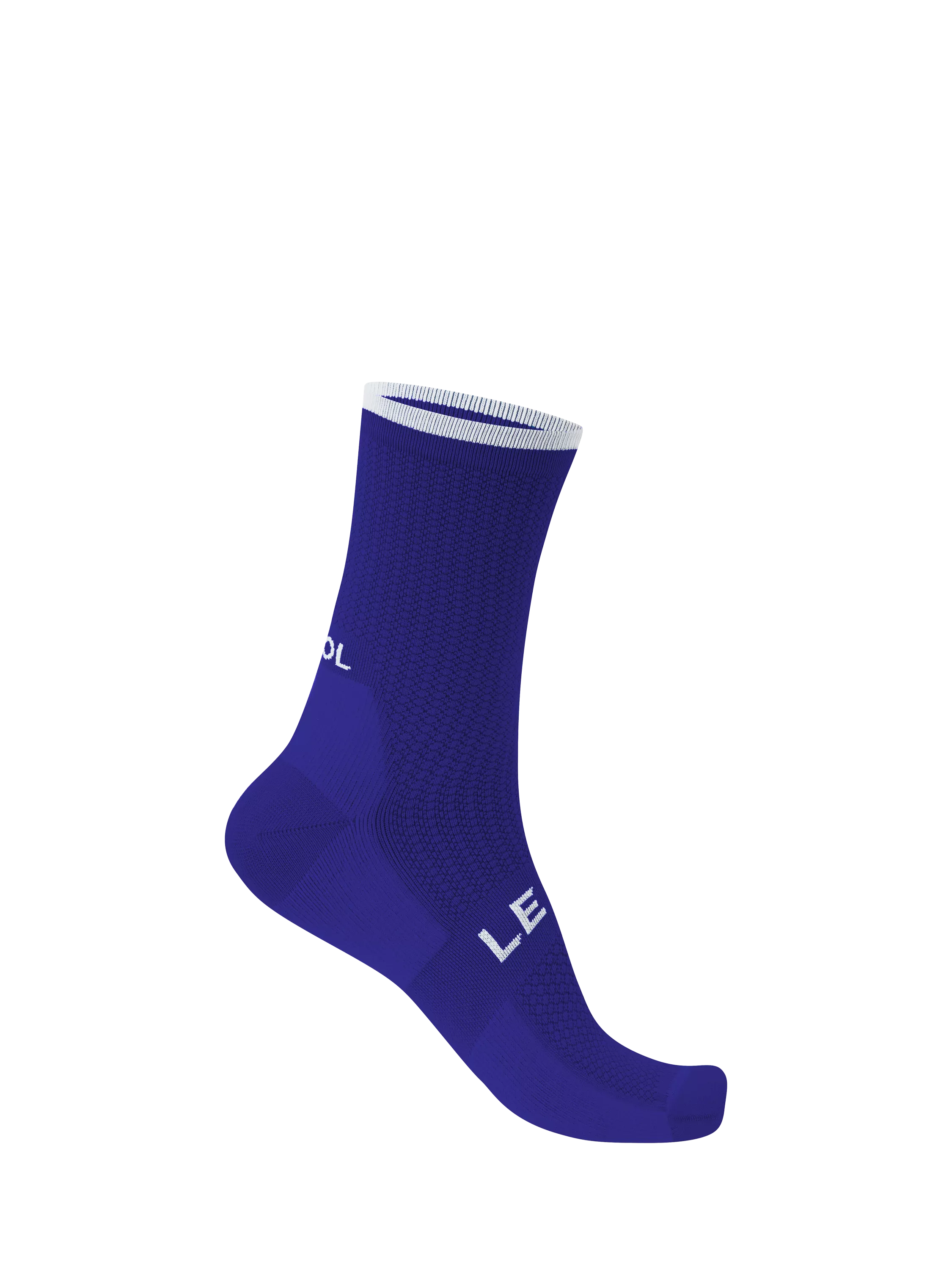 Le Col cycling socks electric blue and white - British product
