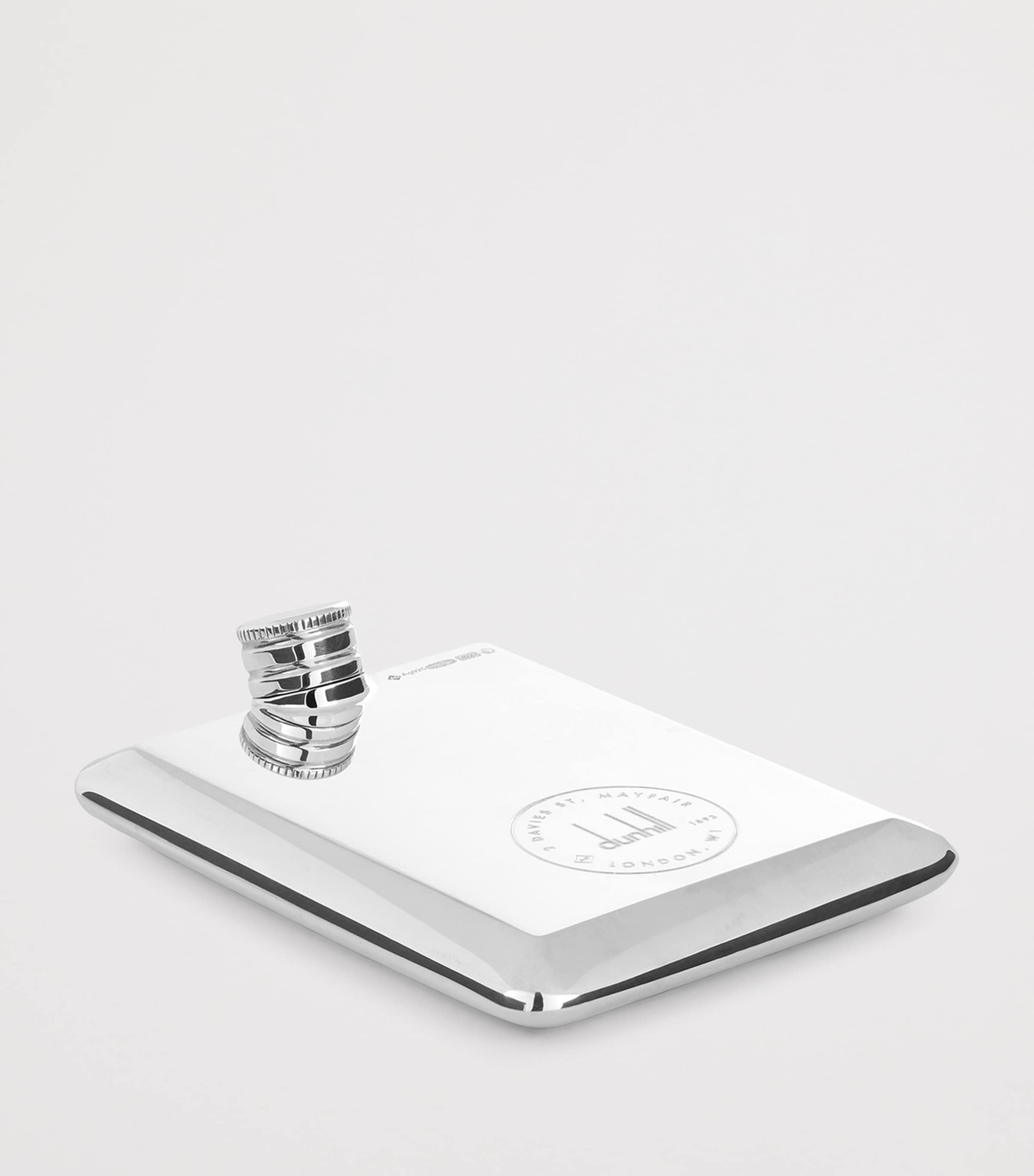 Dunhill Silver Slim Pocket Flask - British product