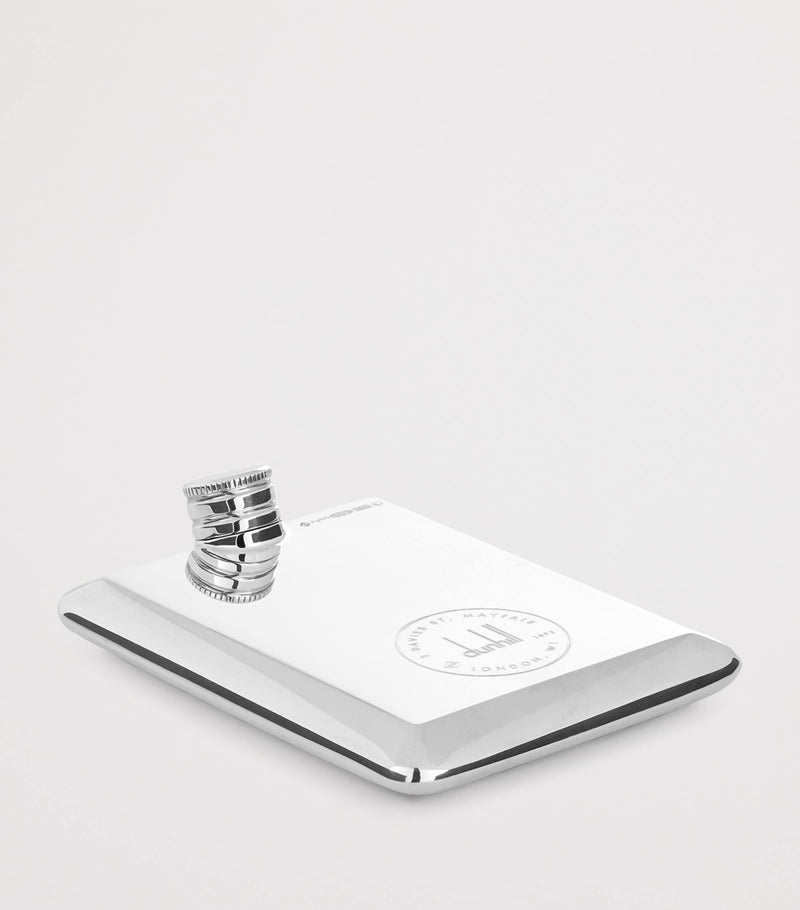 Dunhill Silver Slim Pocket Flask - British product
