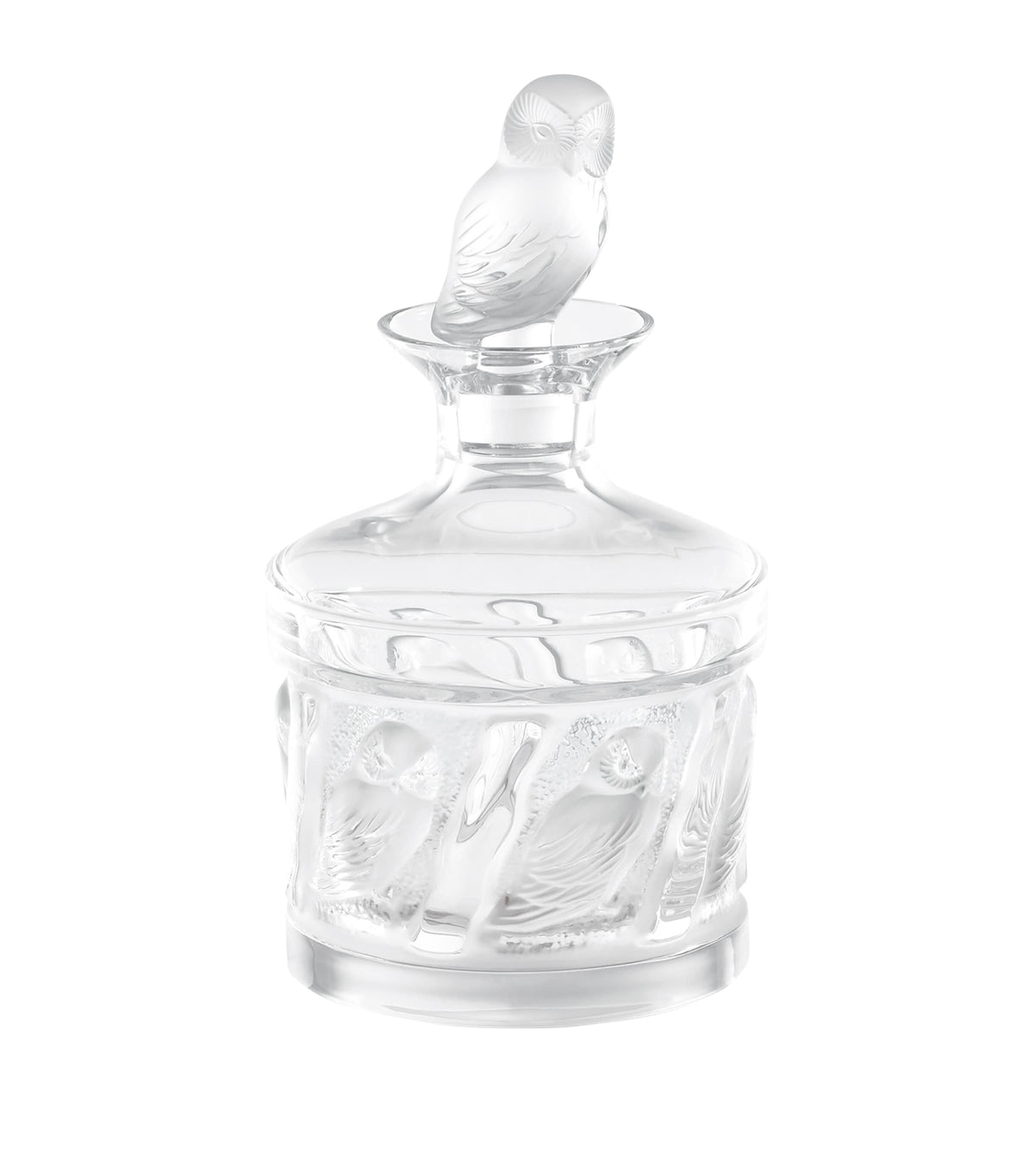 Lalique La Owl crystal decanter 850ml, UK version