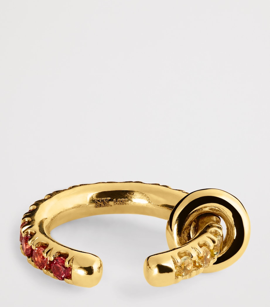 Spinelli Kilcollin Elara ear cuff yellow gold sapphire - British product