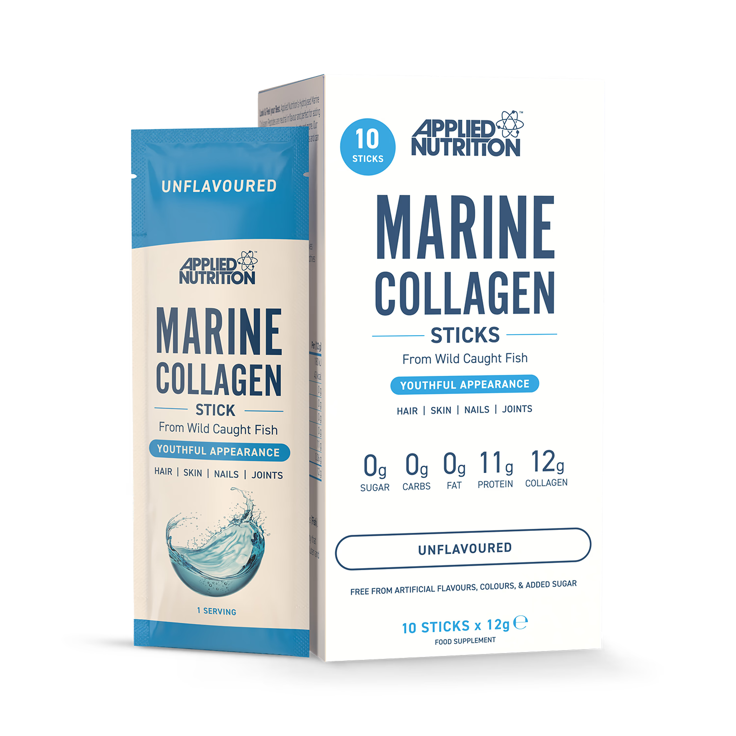 Applied Nutrition marine collagen sachets, imported from the UK