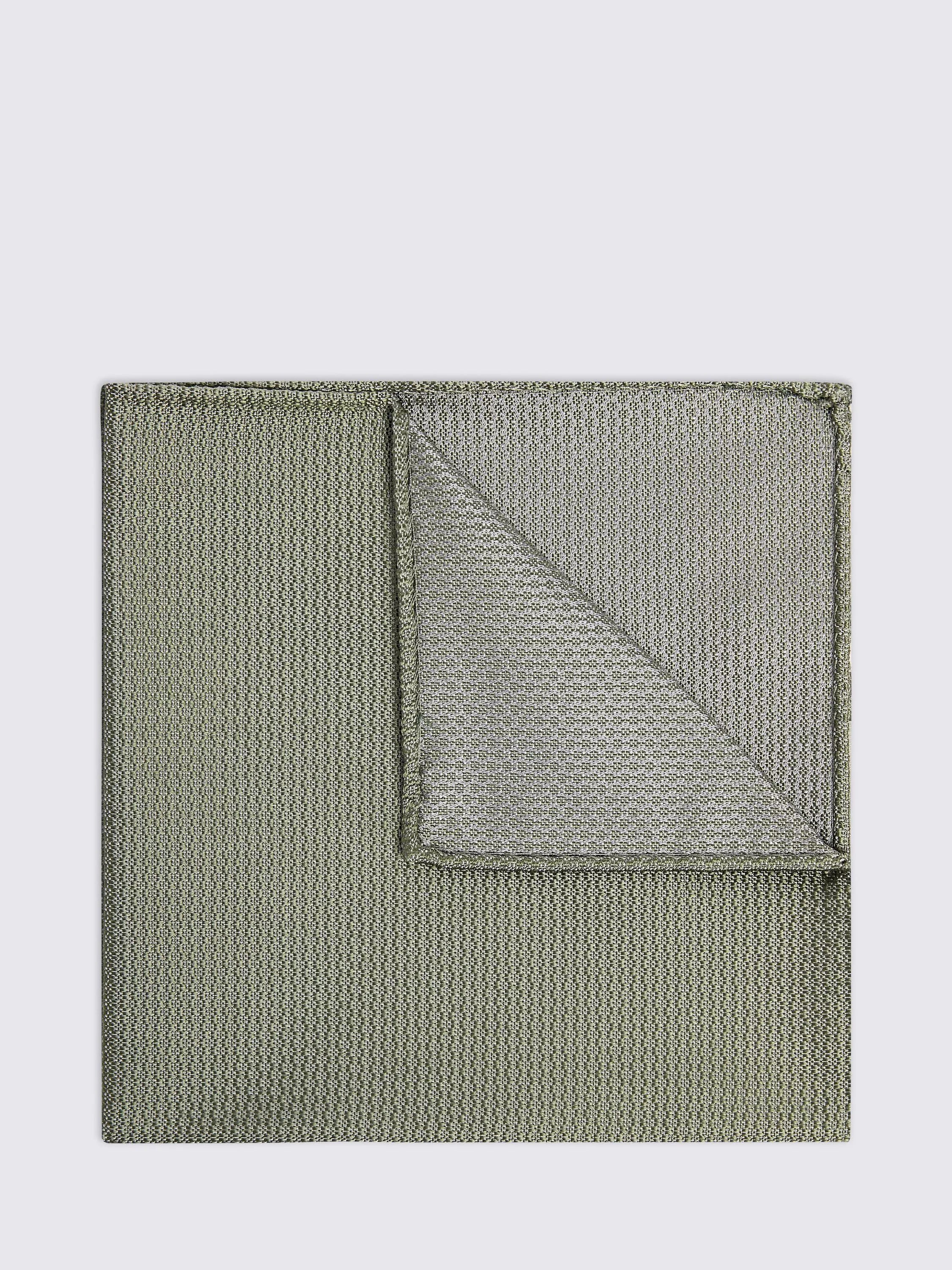 Moss Silk Semi-Plain Pocket Square